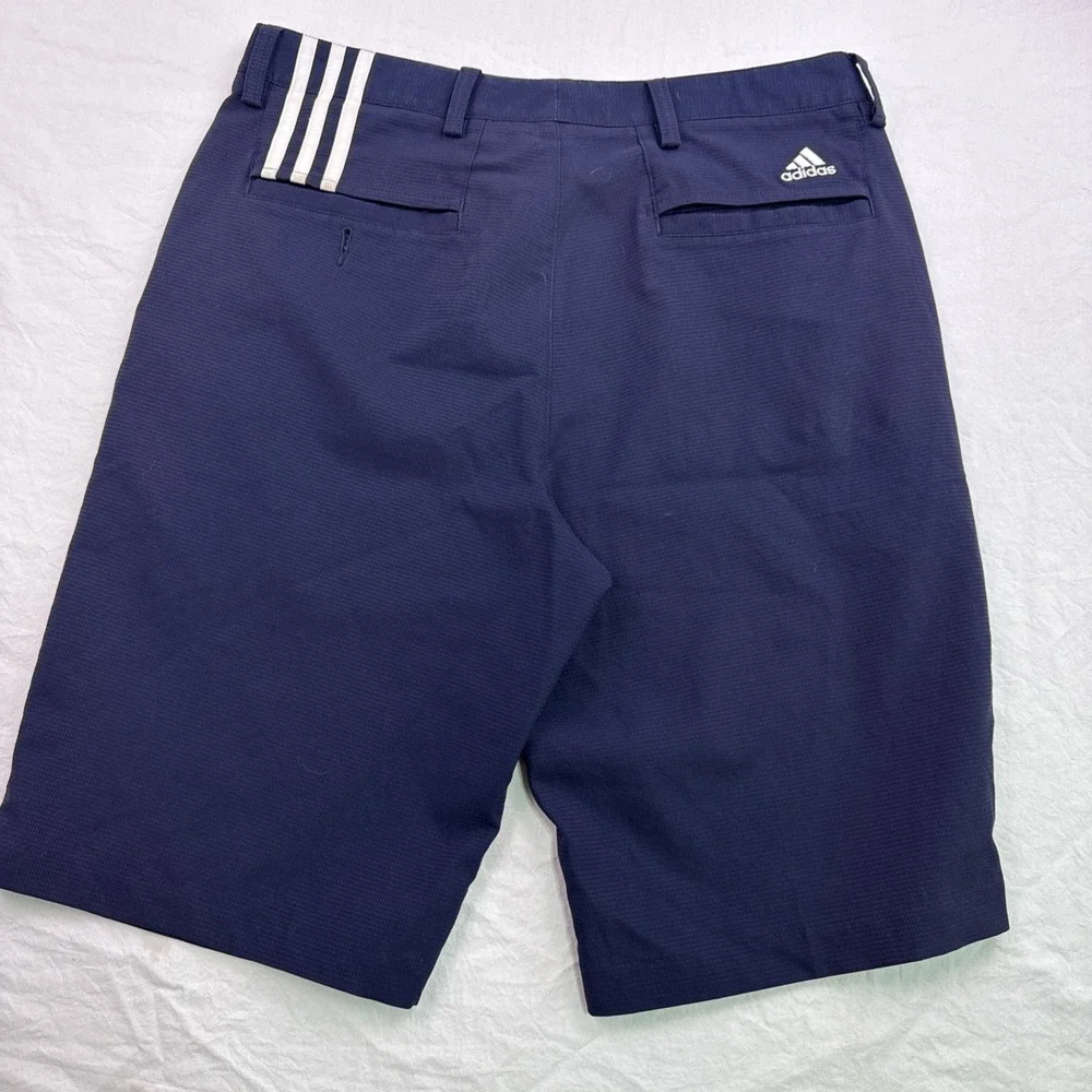 Adidas SHORTS Men's 30 BLUE GRAY CHECK Climalite Performance Golf